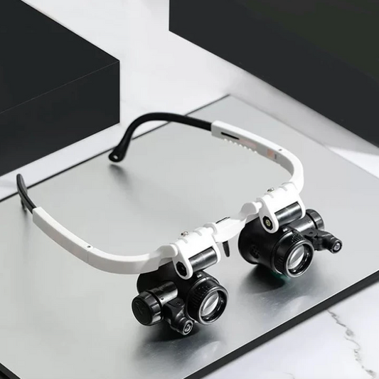Professional Magnifying Glasses | LED Illuminated 3-Level Magnification