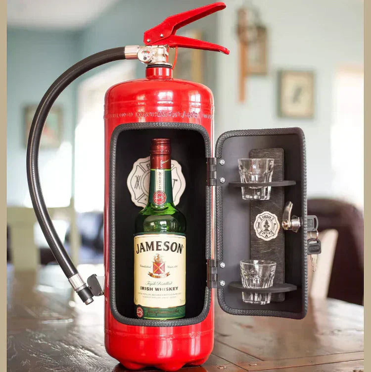 Liquor Bottle Holder Hidden Fire Extinguisher Bar Cabinet