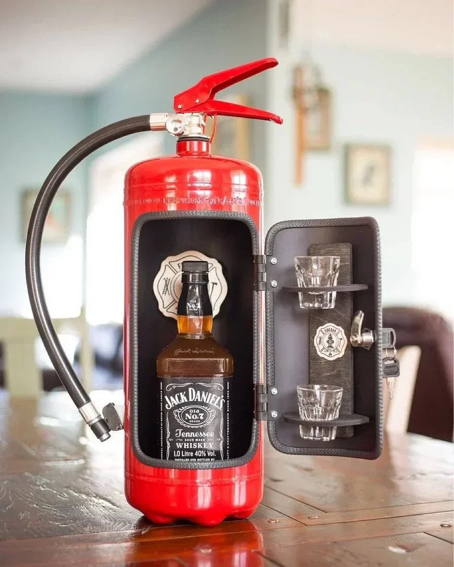 Liquor Bottle Holder Hidden Fire Extinguisher Bar Cabinet