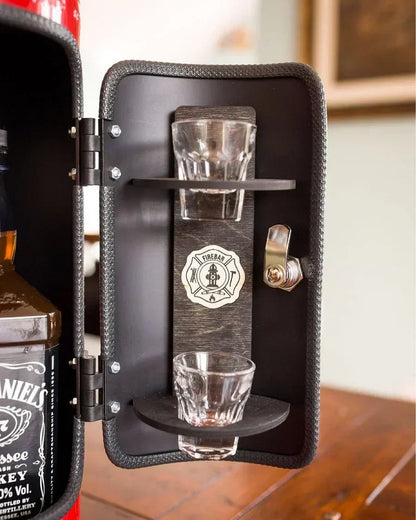 Liquor Bottle Holder Hidden Fire Extinguisher Bar Cabinet