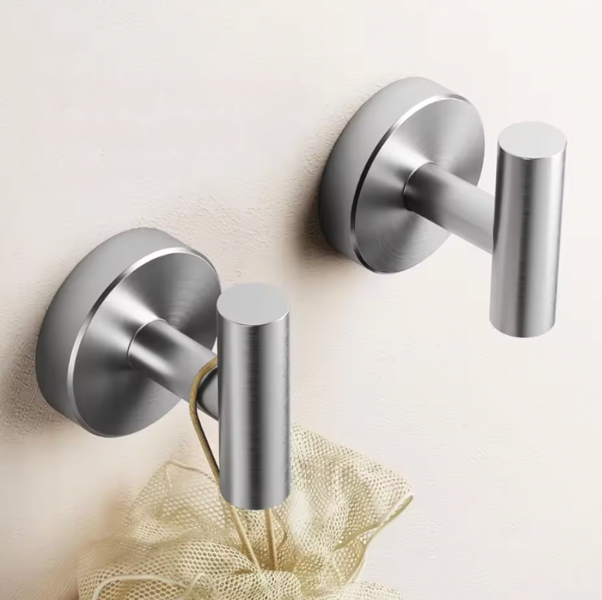 Adhesive Hooks Stainless Steel Suction Cup Wall Hooks No Drill 7kg