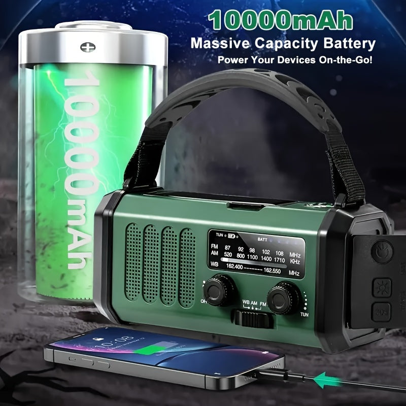 Emergency Radio Solar Hand Crank Portable Weather Alert Radio