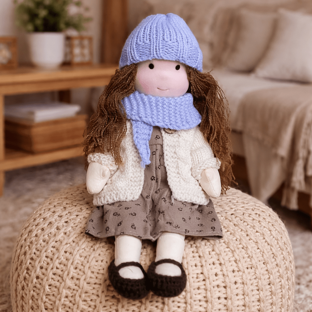 Doll Plush Doll Handmade Cotton Waldorf Style Soft Toy 11 Inch