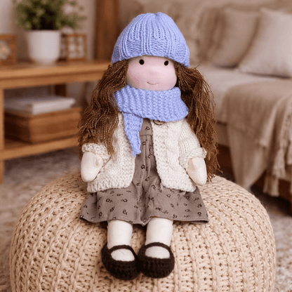 Doll Plush Doll Handmade Cotton Waldorf Style Soft Toy 11 Inch
