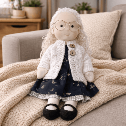 Doll Plush Doll Handmade Cotton Waldorf Style Soft Toy 11 Inch