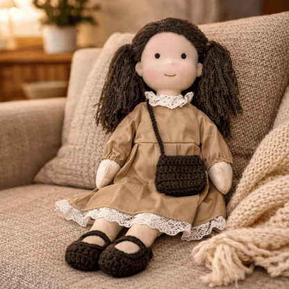 Doll Plush Doll Handmade Cotton Waldorf Style Soft Toy 11 Inch