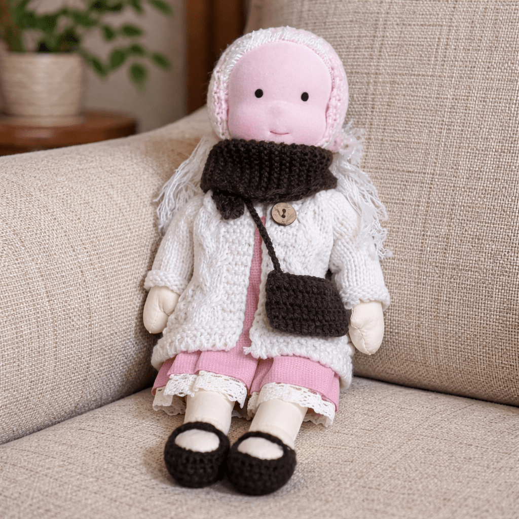 Doll Plush Doll Handmade Cotton Waldorf Style Soft Toy 11 Inch