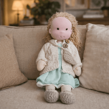 Doll Plush Doll Handmade Cotton Waldorf Style Soft Toy 11 Inch