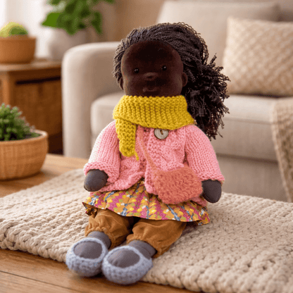 Doll Plush Doll Handmade Cotton Waldorf Style Soft Toy 11 Inch
