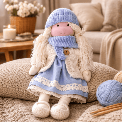 Doll Plush Doll Handmade Cotton Waldorf Style Soft Toy 11 Inch
