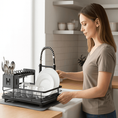 Dish Rack Foldable Stainless Steel Kitchen Drying Rack