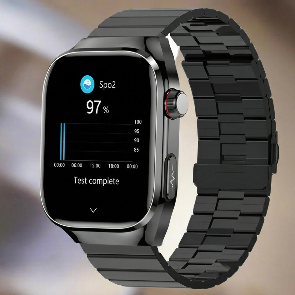 ECG Smart Watch | Heart Rate, Blood Oxygen & Sleep Tracking | IP68 | Bluetooth Calling | 650mAh | 2.04" AMOLED