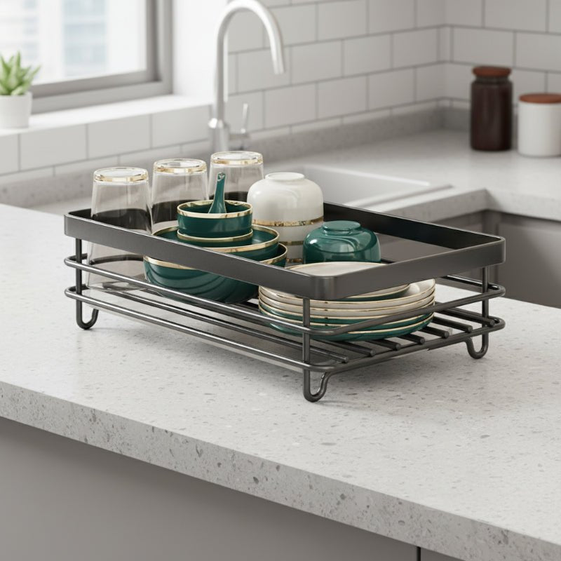 Dish Rack Foldable Stainless Steel Kitchen Drying Rack