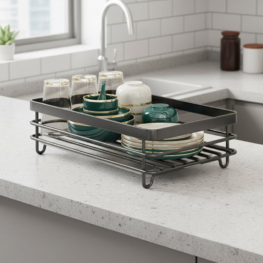 Dish Rack Foldable Stainless Steel Kitchen Drying Rack