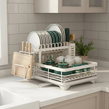 Dish Rack Foldable Stainless Steel Kitchen Drying Rack