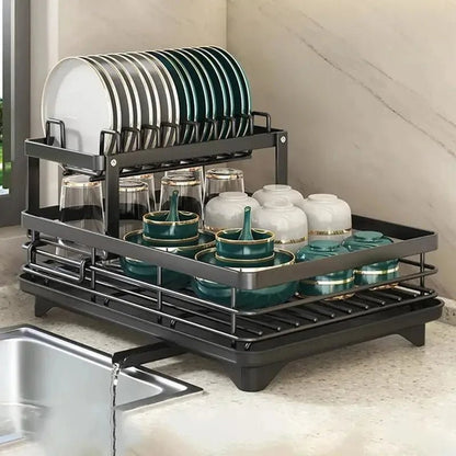 Dish Rack Foldable Stainless Steel Kitchen Drying Rack