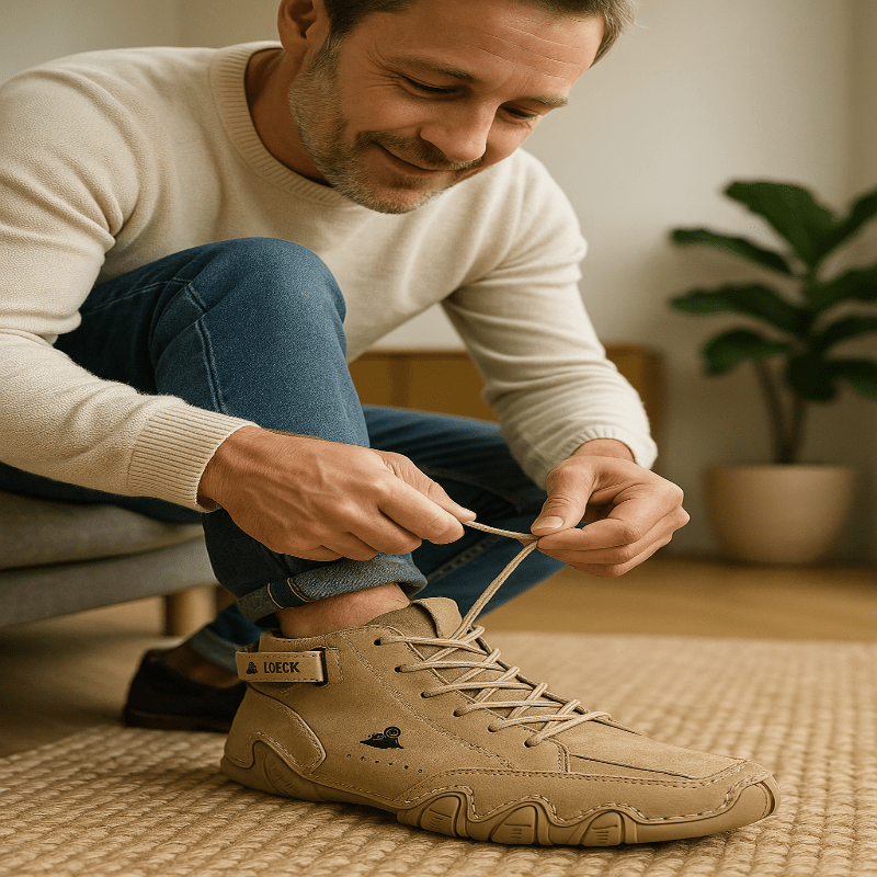 Walking Shoes Orthopedic Waterproof Breathable Leather Sneakers