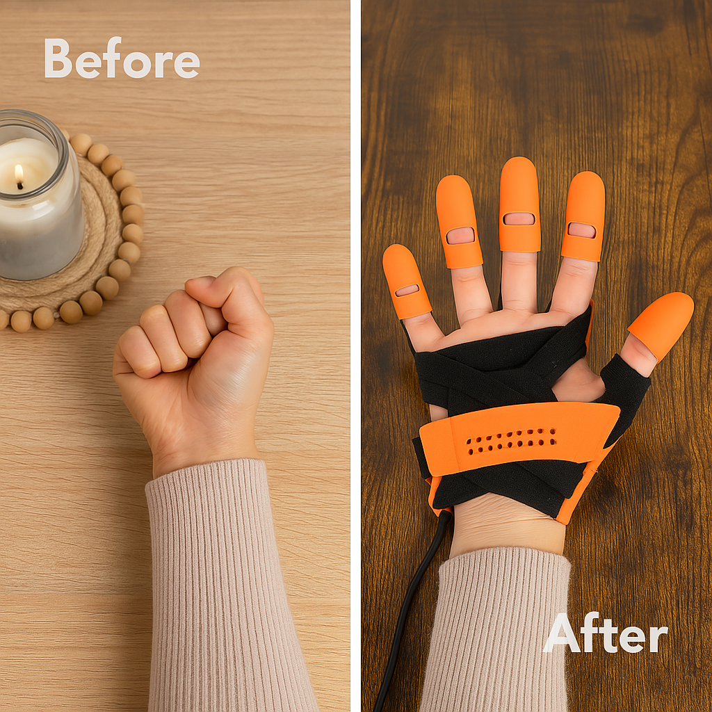Hand Exercise Glove Finger Training Device with Air Pressure