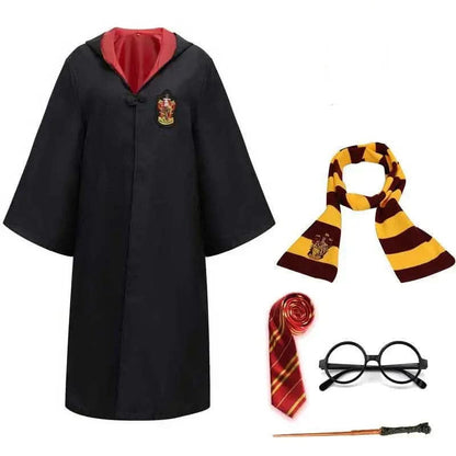 Wizard Costume Magic Costume Cloak Wand Cosplay 5 Piece Set
