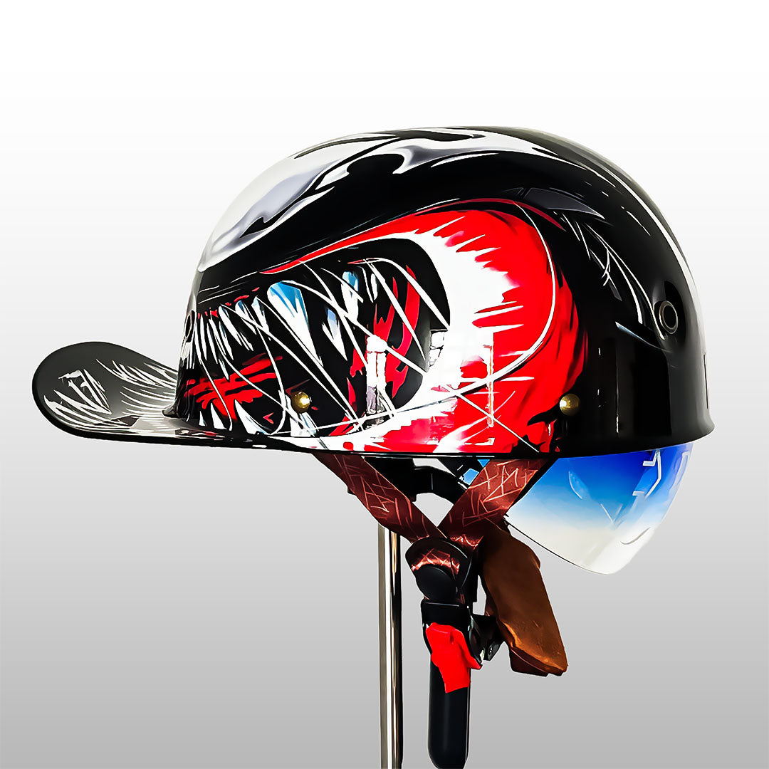 Motorcycle Baseball Cap Helmet | Golden Wings Design