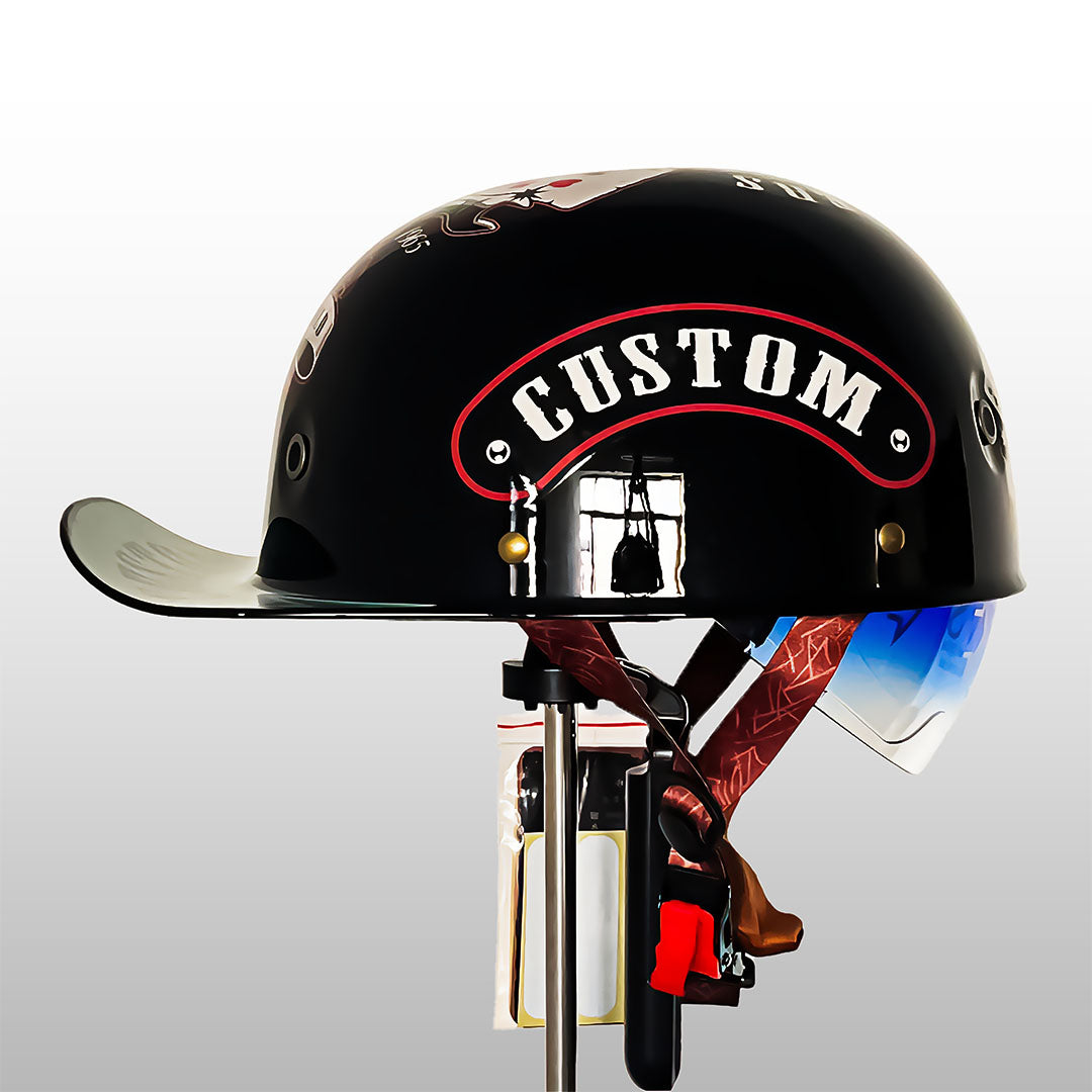 Motorcycle Baseball Cap Helmet | Golden Wings Design