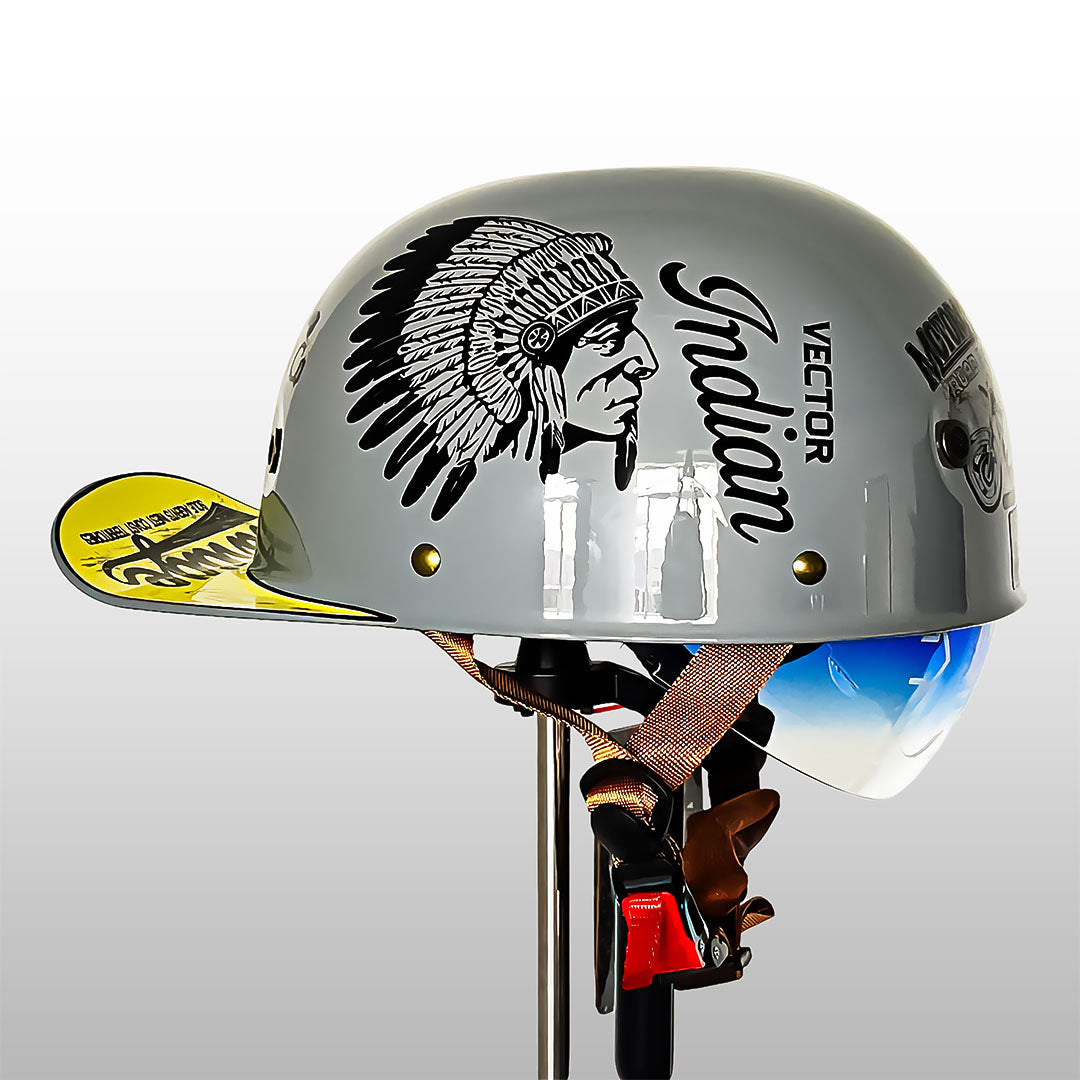Motorcycle Baseball Cap Helmet | Golden Wings Design