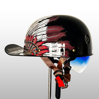 Motorcycle Baseball Cap Helmet | Golden Wings Design