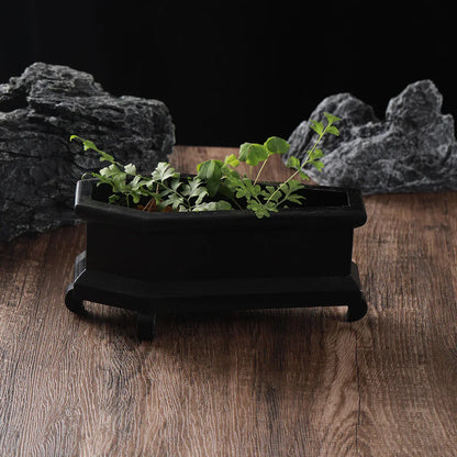 Rest In Leaves Coffin Plant Pot