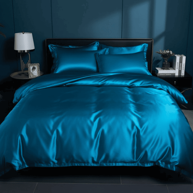Bedding Set Satin Bed Sheets Soft Cooling Queen King Set