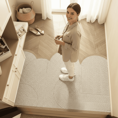 Door Mat Non Slip Washable PVC Entryway Floor Mat