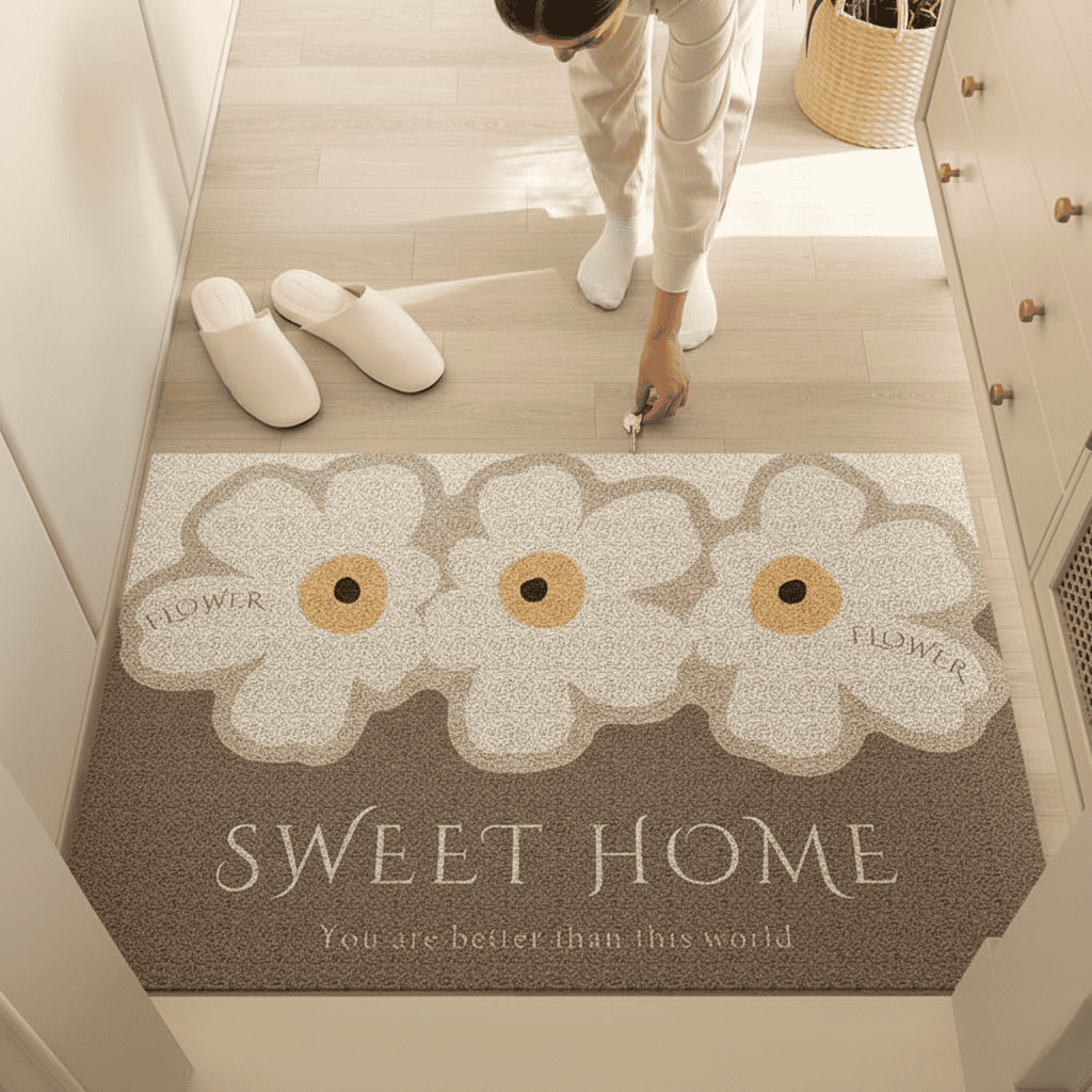 Door Mat Non Slip Washable PVC Entryway Floor Mat