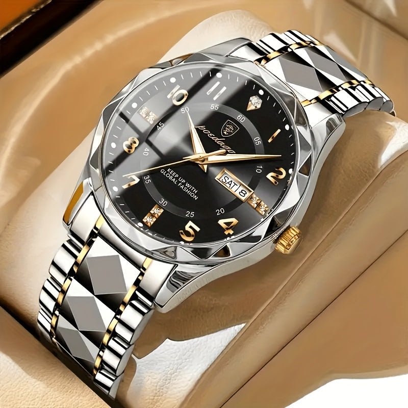 Men's Sports Watch | Blue Dial Stainless Steel Two-Tone