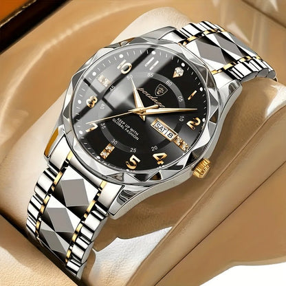 Men's Sports Watch | Blue Dial Stainless Steel Two-Tone