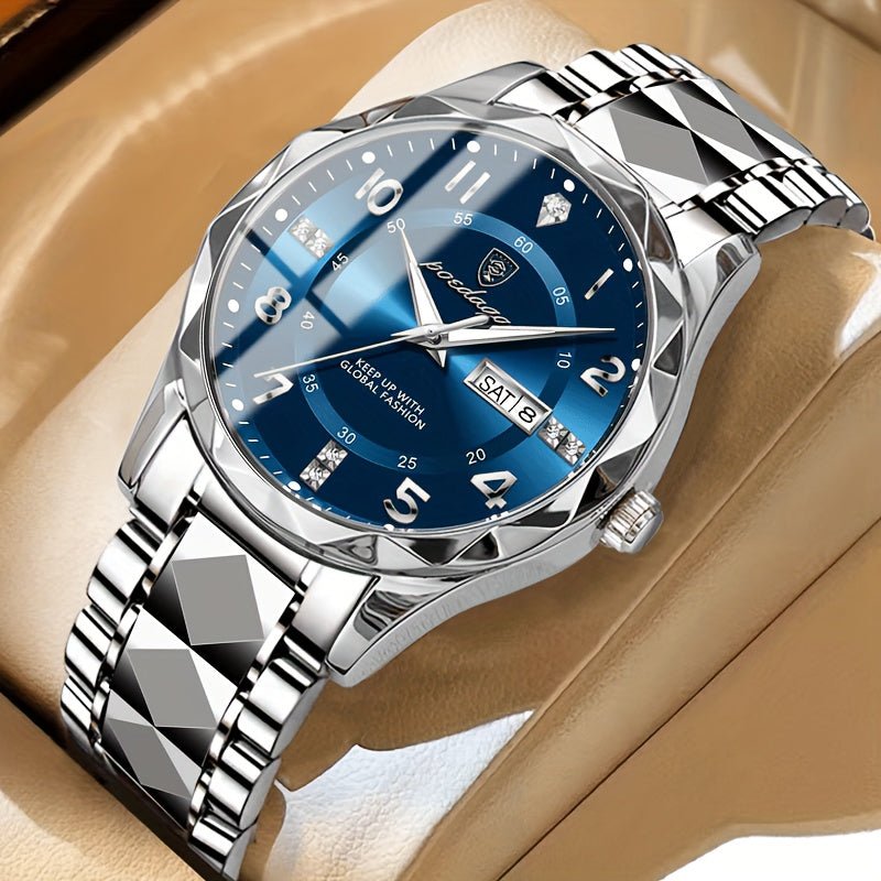Men's Sports Watch | Blue Dial Stainless Steel Two-Tone