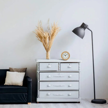 Alarm Clock Wooden Silent Analog Bedside Clock