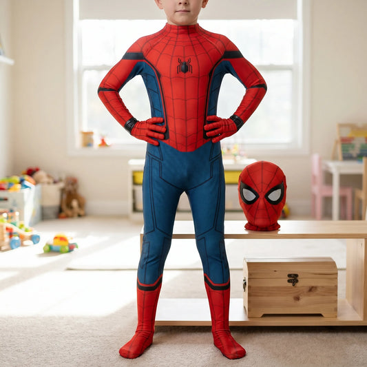 Kids Costume Spider Hero Jumpsuit Stretch Cosplay Outfit