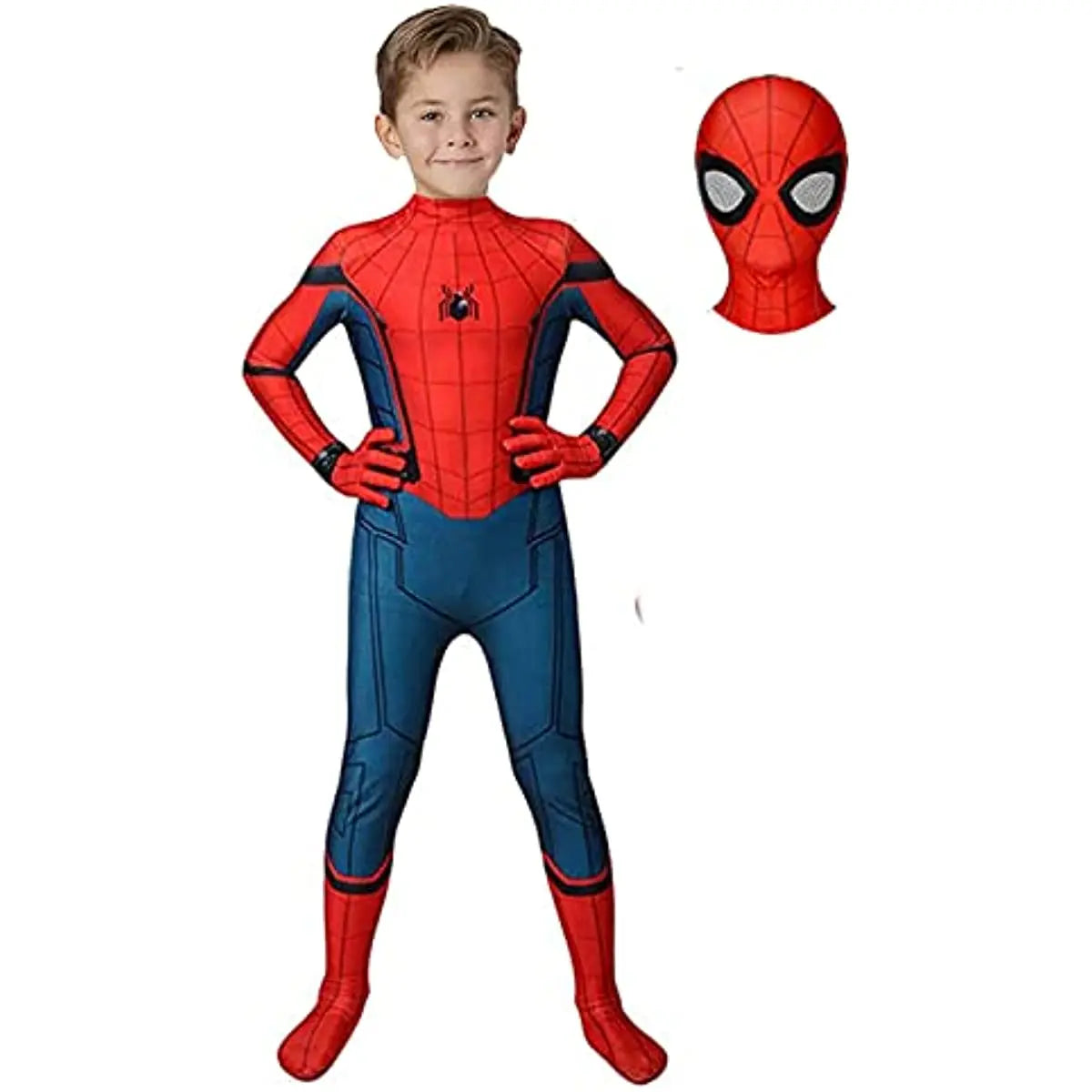 Kids Costume Spider Hero Jumpsuit Stretch Cosplay Outfit