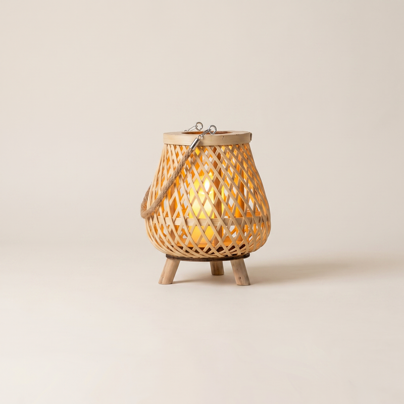 Handmade Bamboo Lantern Candle Holder