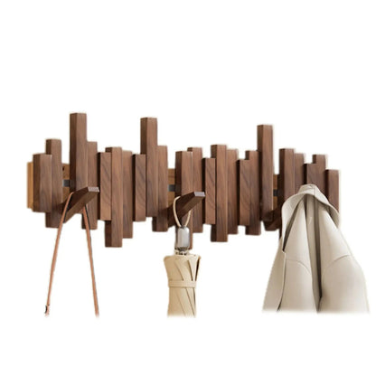 Wall Coat Rack Wooden Entryway Hook Rack Wall Mounted Organizer