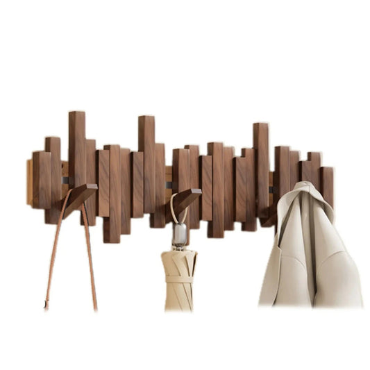Wall Coat Rack Wooden Entryway Hook Rack Wall Mounted Organizer