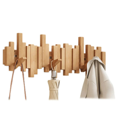 Wall Coat Rack Wooden Entryway Hook Rack Wall Mounted Organizer