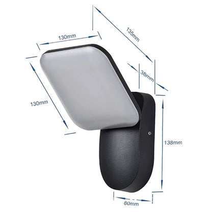 Waterproof Outdoor LED Wall Light with PIR Motion Sensor